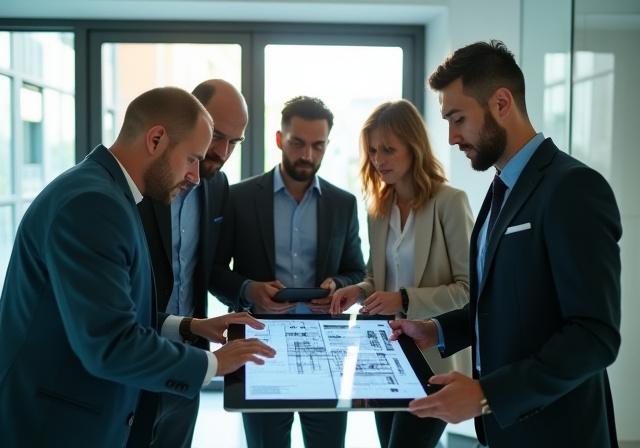 Equipo profesional de Estación Esmeralda en oficinas de Madrid